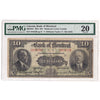 505-56-04 1923 Bank of Montreal $10 Williams-Taylor-Meredith PMG Certified VF20