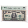 DC-25j 1923 Dominion $1 McCavour-Saunders, Green Seal, Series C, Group 2 PMG Cert. VF20