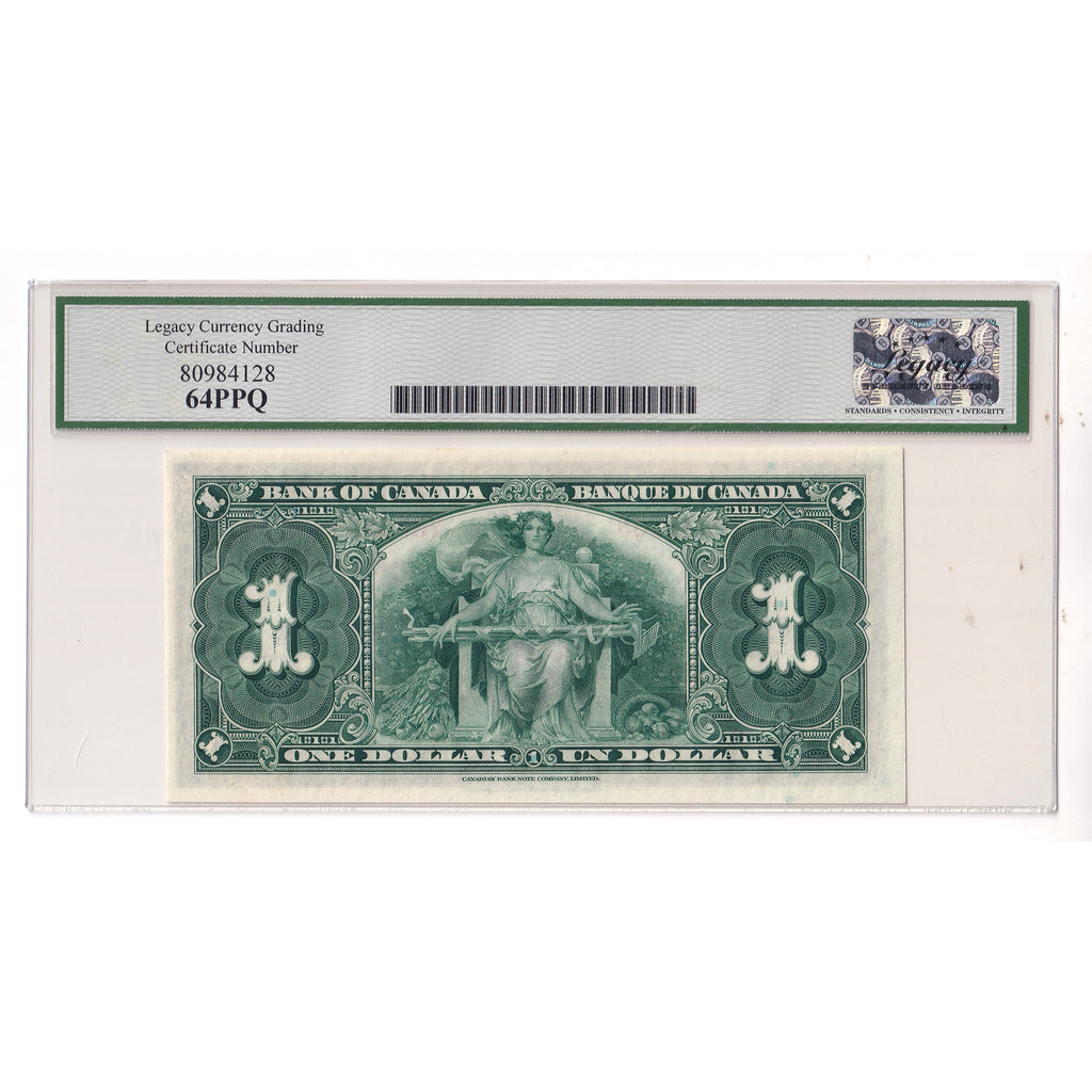 BC-21a 1937 Canada $1 Osborne-Towers, B/A Legacy Certified CUNC64 PPQ