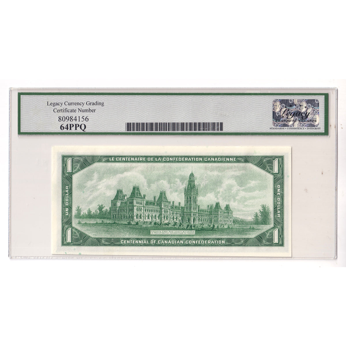 BC-45bA 1967 Canada $1 Beattie-Rasminsky, Replacement, *L/O Legacy Certified CUNC64 PPQ