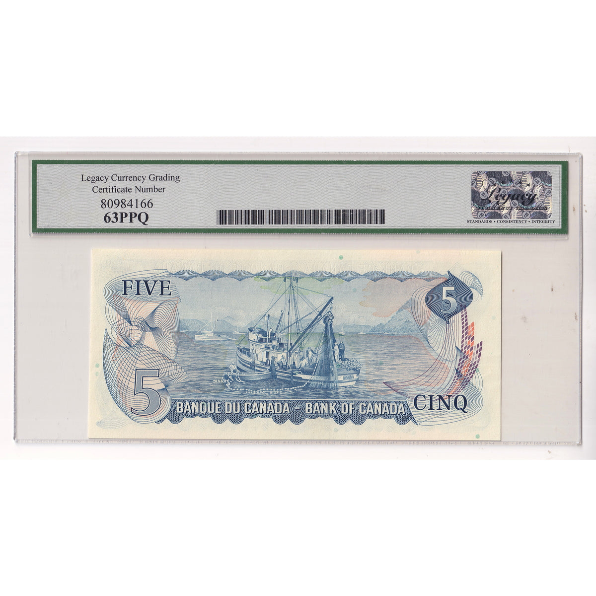 BC-48aA 1972 Canada $5 Bouey-Rasminsky, Replacement, *CC Legacy Certified CUNC63 PPQ