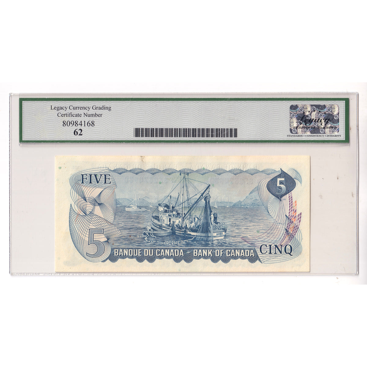 BC-48bA 1972 Canada $5 Lawson-Bouey, Replacement, *SF Legacy Certified CUNC62