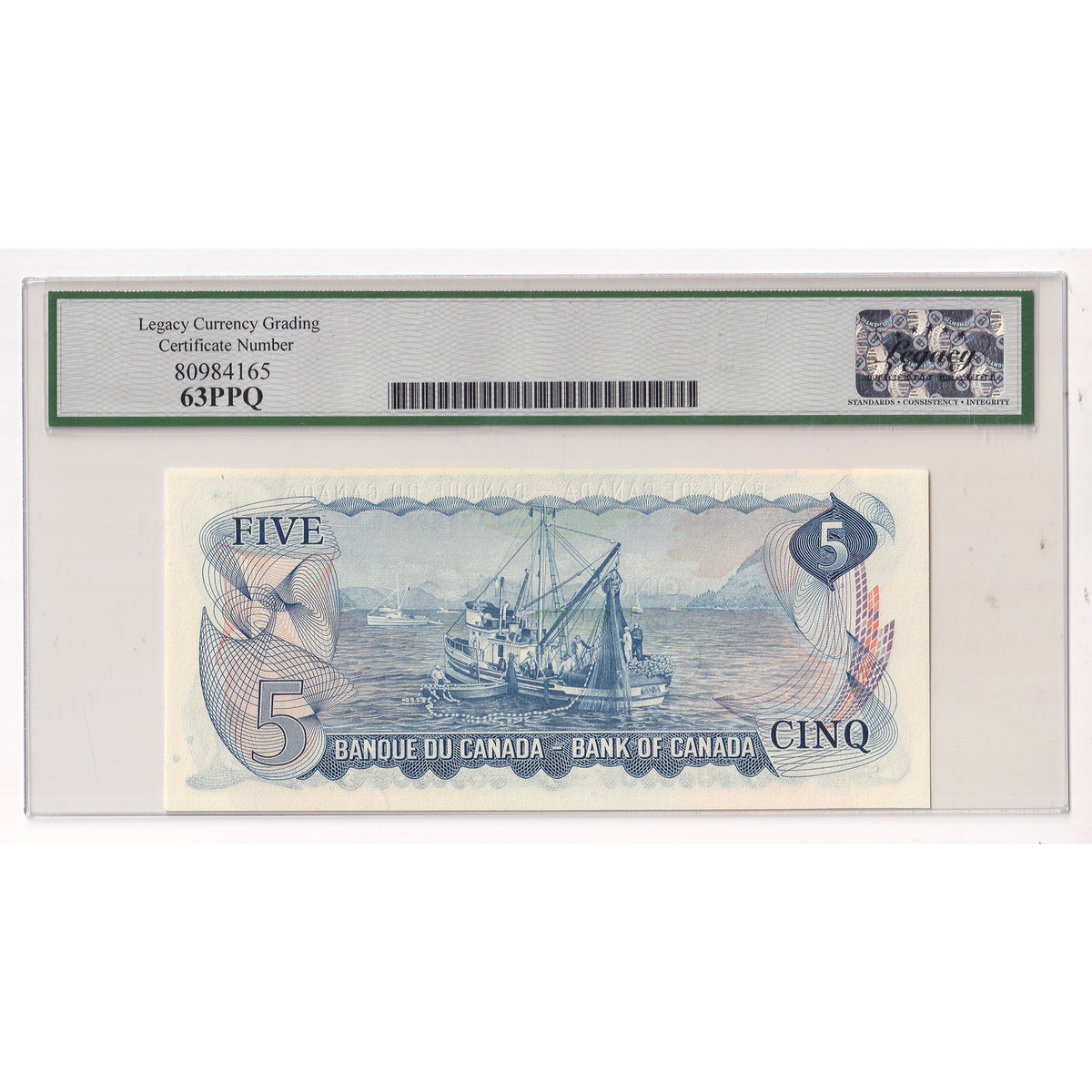BC-48aA 1972 Canada $5 Bouey-Rasmisnky, Replacement, *CA Legacy Certified CUNC63 PPQ