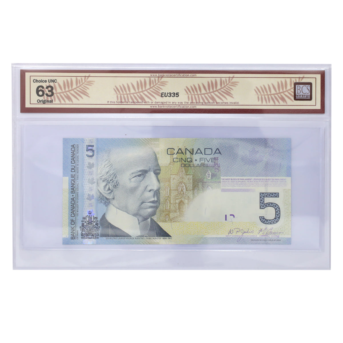 BC-67b-N1-iii 2006 Canada $5 J-C, 2009, RADAR AAH7984897 BCS Certified CUNC63 Original