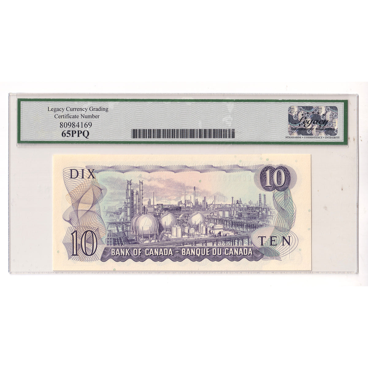 BC-49a 1971 Canada $10 Beattie-Rasminsky, DC Legacy Certified GUNC65 PPQ