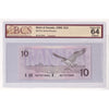 BC-57b 1989 Canada $10 Bonin-Thiessen, BDY BCS Certified CUNC64 Original