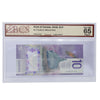 BC-77a-N1-iii 2018 Canada $10 W-P, RADAR FFD0147410 BCS Certified GUNC65 Original