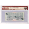 BC-58aA-ii 1991 Canada $20 T-C, AIX Without Serifs, Replacement, BCS Cert. CUNC64 Orig.