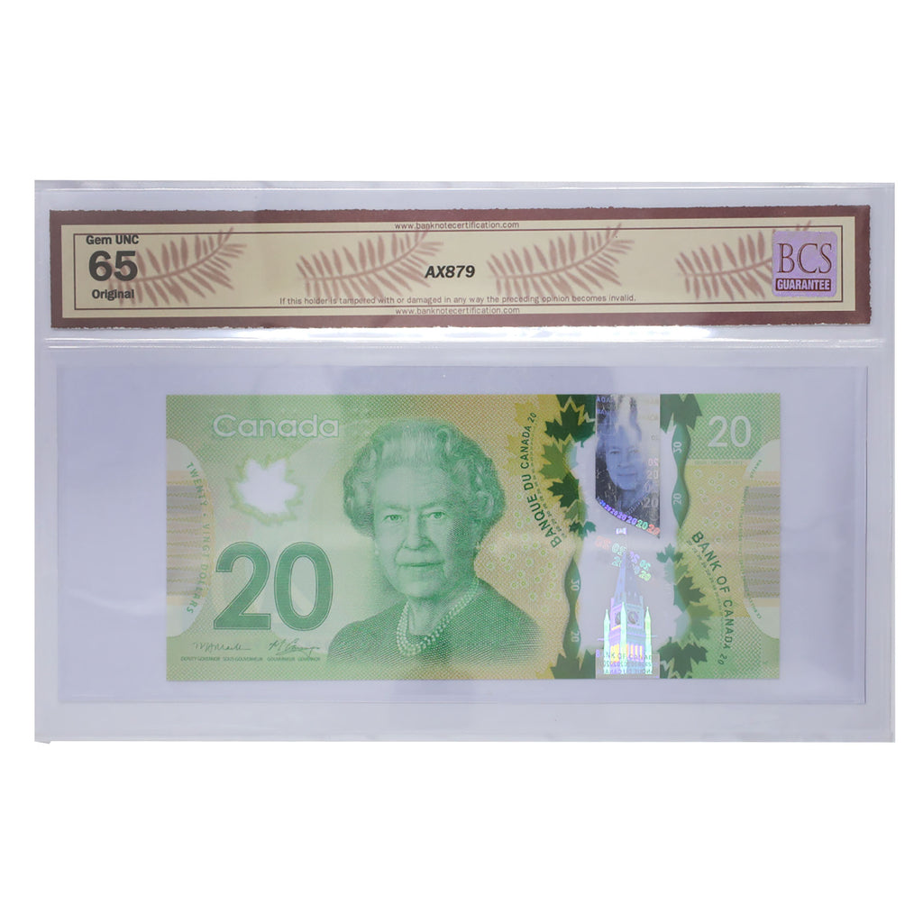 BC-71a 2012 Canada $20 Macklem-Carney, BSA BCS Certified GUNC65 Original