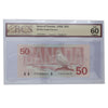 BC-59c 1988 Canada $50 Knight-Thiessen, Changeover, FHS BCS Certified UNC60 Original