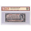 BC-35b 1954 Canada $100 B-C, Devil's Face, Changeover, A/J BCS Certified VF30 Original