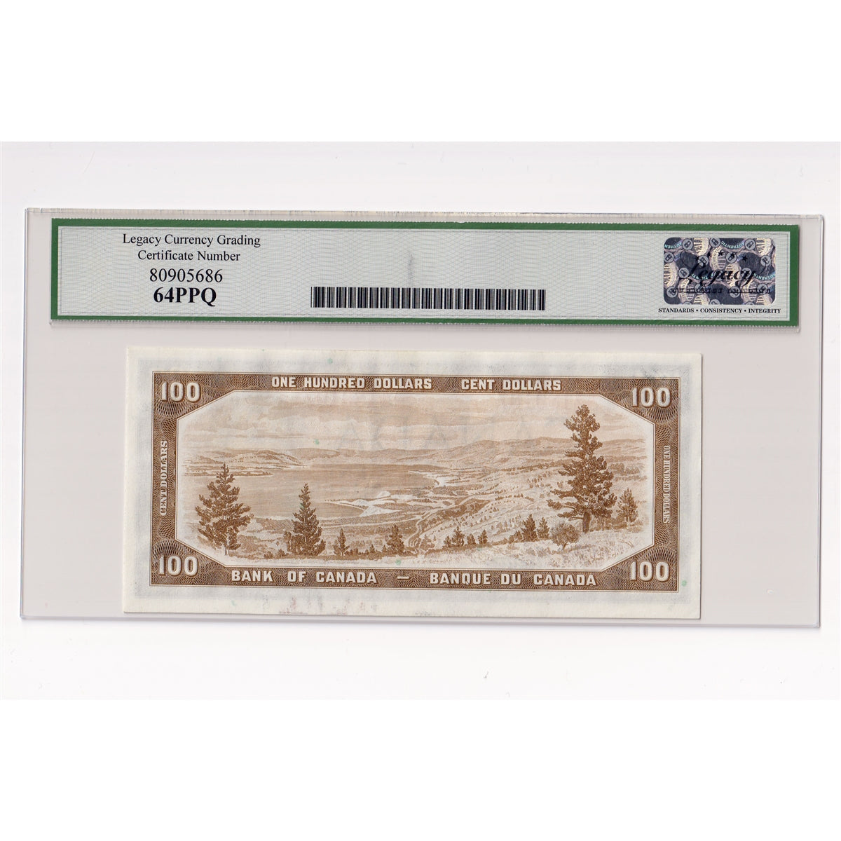 BC-43a 1954 Canada $100 Beattie-Coyne, A/J, Legacy Certified CUNC64 PPQ