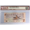 BC-55bA 1986 Canada $2 Thiessen-Crow, BRX BCS Certified GUNC65 Original