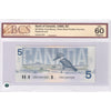 BC-56aA 1986 Canada $5 Crow-Bouey, YBPN, Replacement, ENX, BCS Cert UNC60, Original