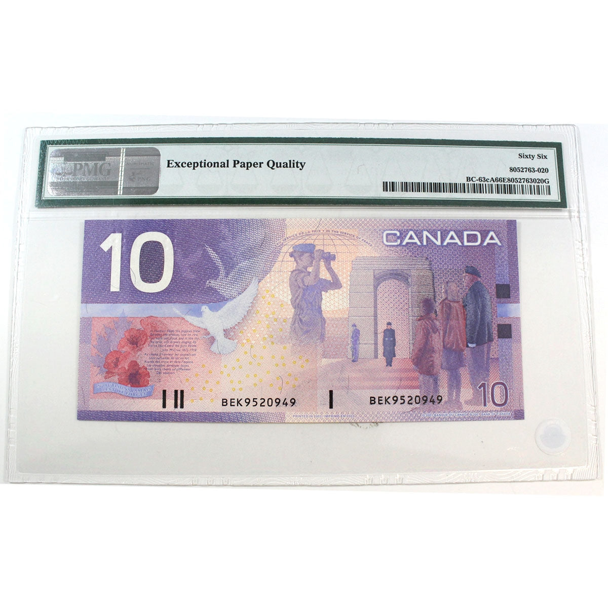 BC-63cA 2003-04 Canada $10 Jenkins-Dodge, Replacement, PMG Certified Gem UNC66 EPQ