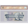 BC-56a-i 1986 Canada $5 Crow-Bouey, Changeover, EPC BCS Certified AU55 Original