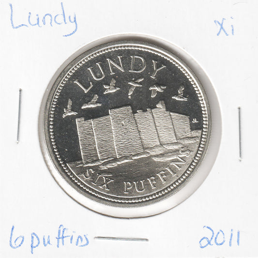 2011 Lundy 4 Puffins Medallion