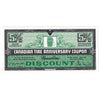 FAGD5 1972 Canadian Tire Coupon 5% Discount Uncirculated
