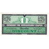FAGD5 1972 Canadian Tire Coupon 5% Discount Almost Uncirculated