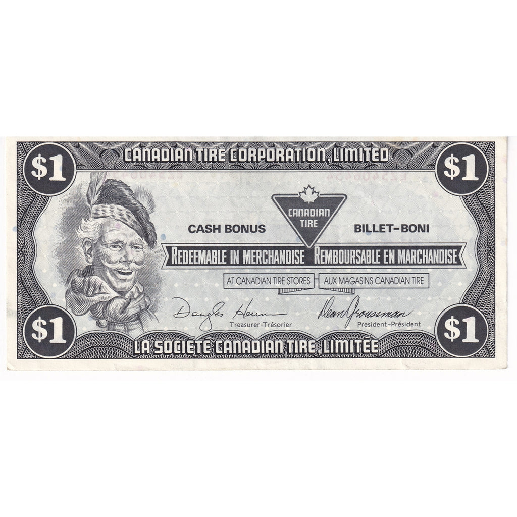 S9-F-EZ1 1987 Canadian Tire Coupon $1.00 Almost Uncirculated