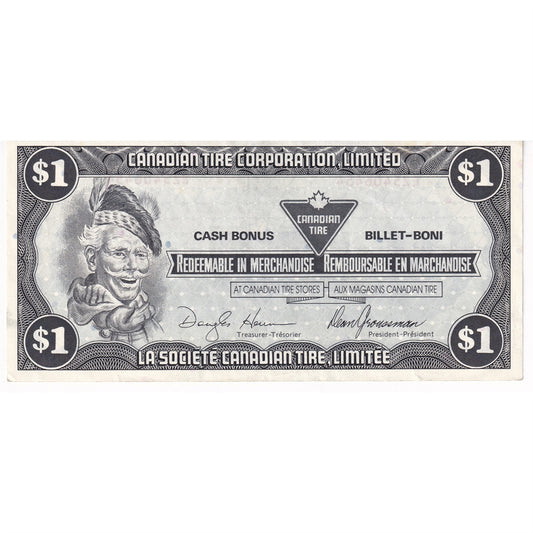 S9-F-EZ1 1987 Canadian Tire Coupon $1.00 Almost Uncirculated