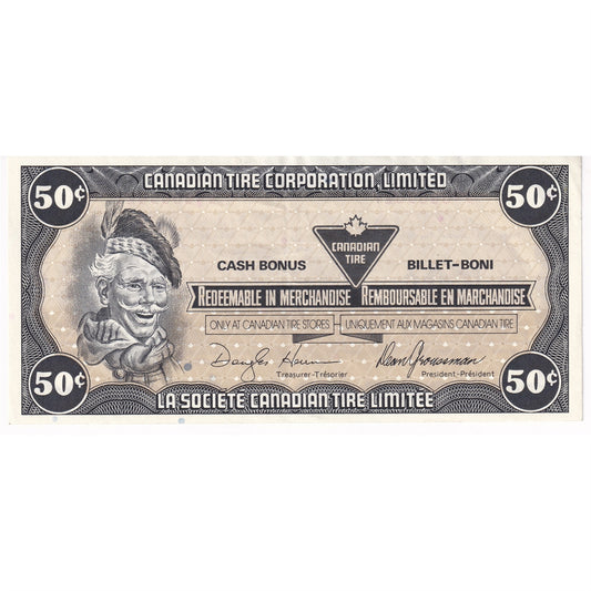 S9-Ea-D* Replacement 1987 Canadian Tire Coupon 50 Cents Extra Fine