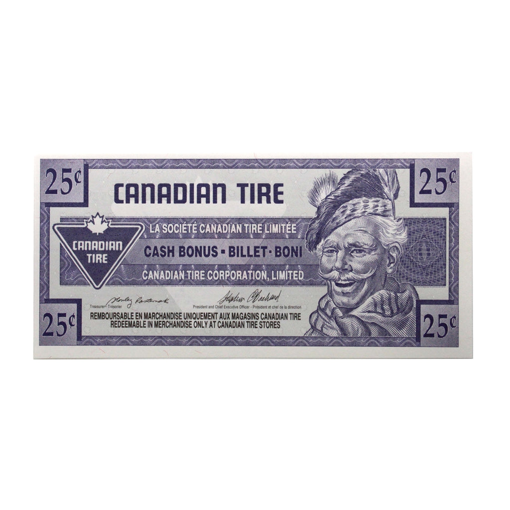 S17-D-99 1992 Canadian Tire Coupon 25 Cents Uncirculated