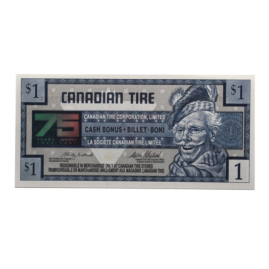 S18-F-75 1996 Canadian Tire Coupon $1.00 Uncirculated