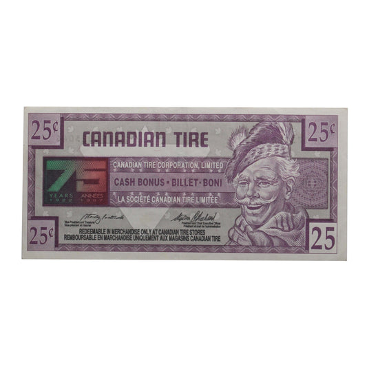 S18-Da-175 Replacement 1996 Canadian Tire Coupon 25 Cents Extra Fine