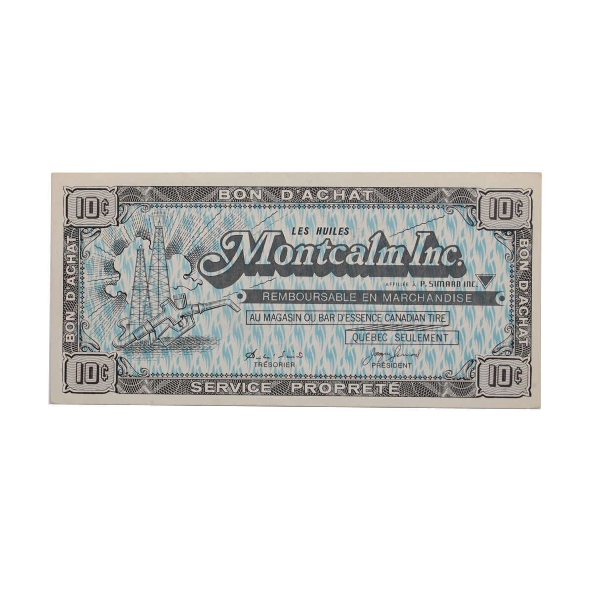 SHM3-C1 1982 Canadian Tire Coupon 10 Cents Extra Fine