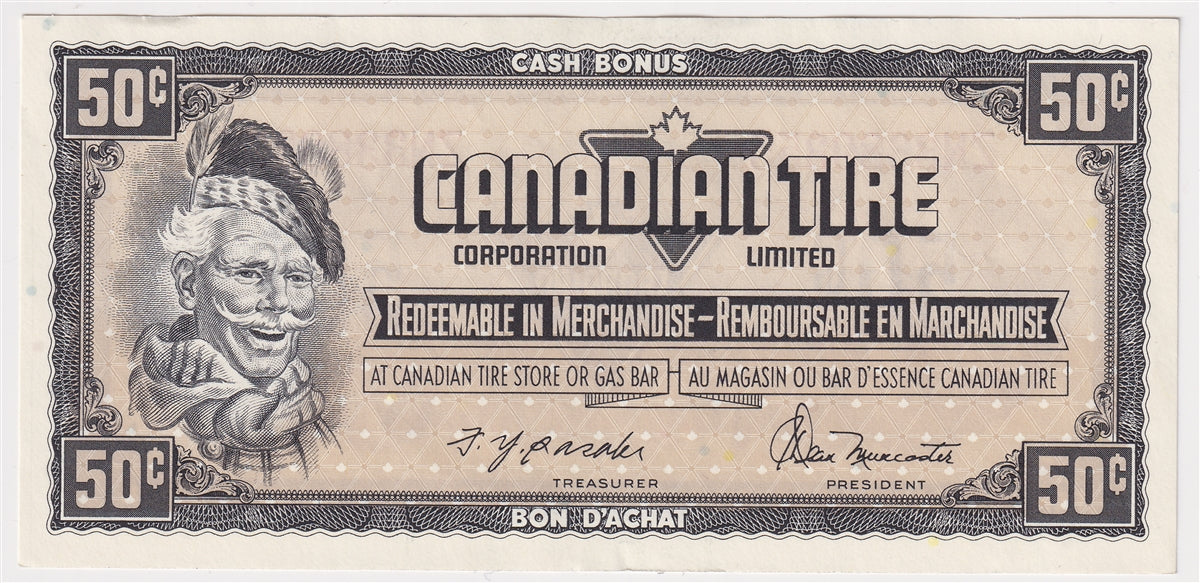 S4-E-ZN1 Red Serial # 1974 Canadian Tire Coupon 50 Cents Uncirculated