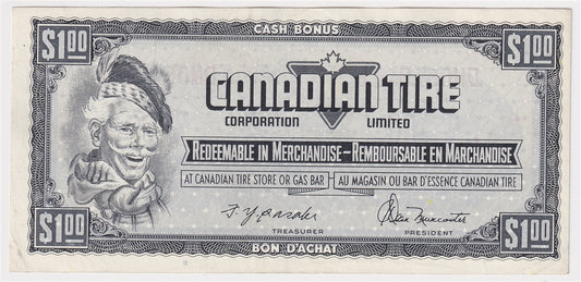 S4-F-DM2 Orange # 1974 Canadian Tire Coupon $1.00 Uncirculated