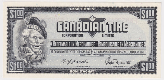 S4-F-FN 1974 Canadian Tire Coupon $1.00 Uncirculated