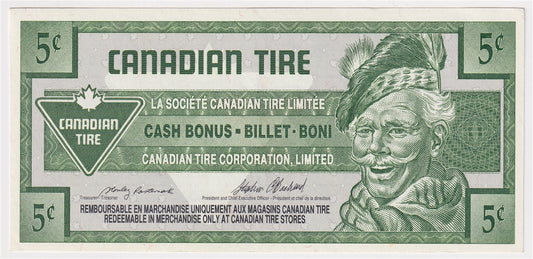 S17-Ba1-90 Replacement 1992 Canadian Tire Coupon 5 Cents Uncirculated