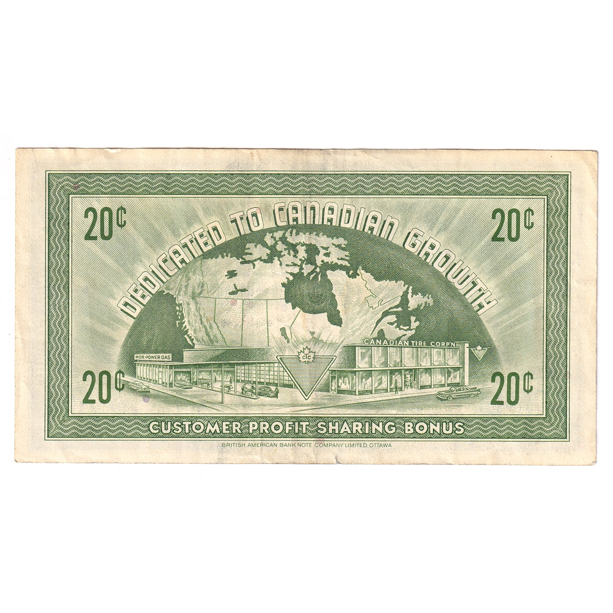 G7-D-F1 1972 Canadian Tire Coupon 20 Cents VF-EF