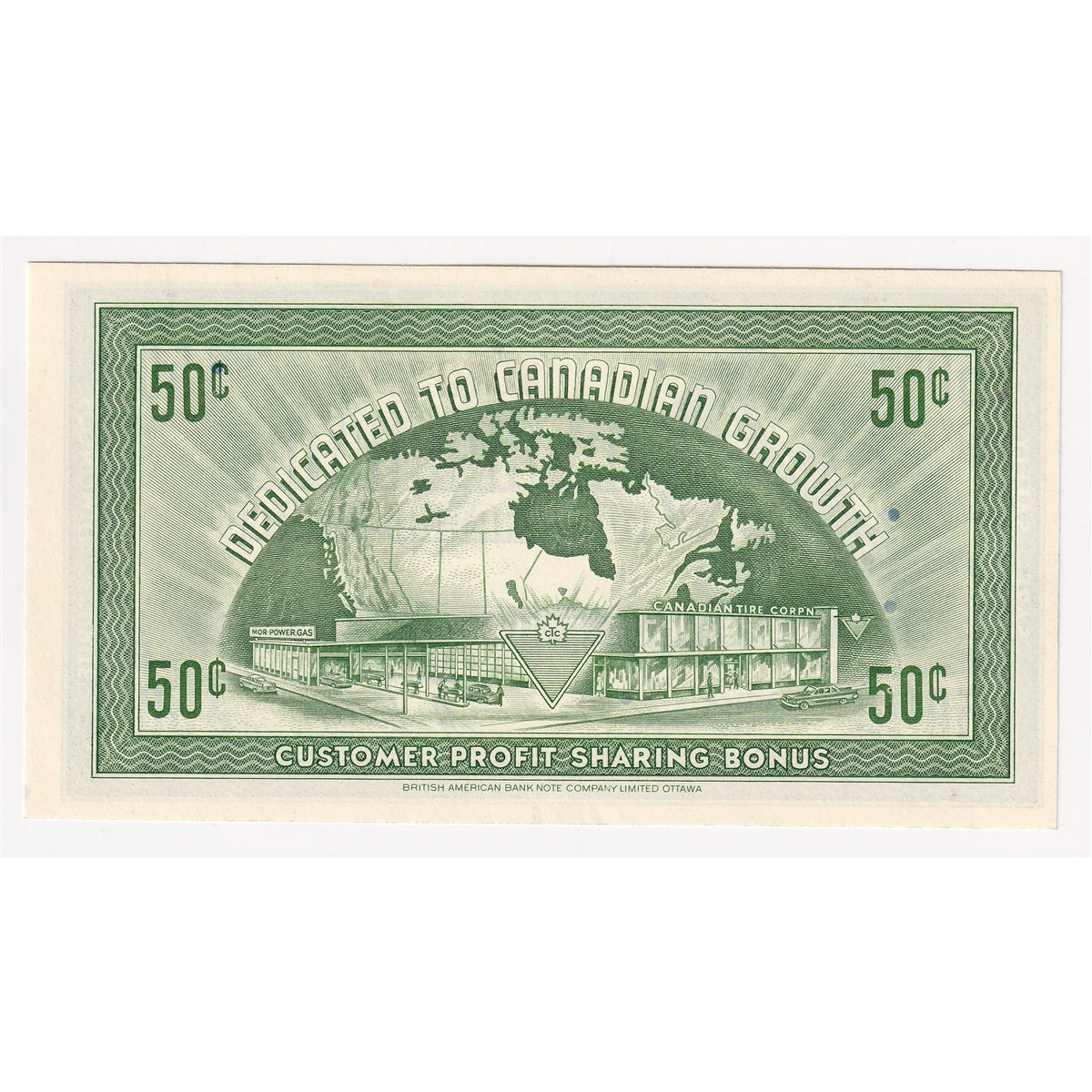 G7-J-M 1972 Canadian Tire Coupon 50 Cents Uncirculated