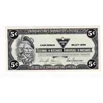 S9-B-AX 1987 Canadian Tire Coupon 5 Cents Almost Uncirculated