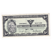 S9-Ba-A* Replacement 1987 Canadian Tire Coupon 5 Cents Extra Fine