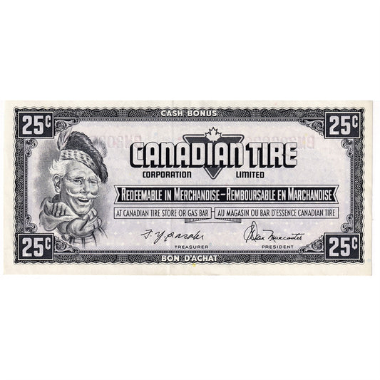 S4-D-BM2 Orange # 1974 Canadian Tire Coupon 25 Cents Extra Fine