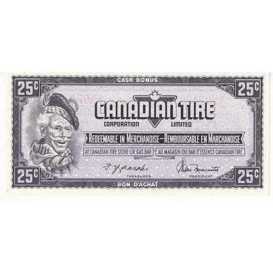S4-D-WN 1974 Canadian Tire Coupon 25 Cents AU-UNC