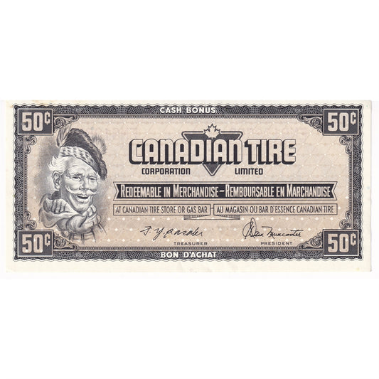 S4-E-EN 1974 Canadian Tire Coupon 50 Cents AU-UNC