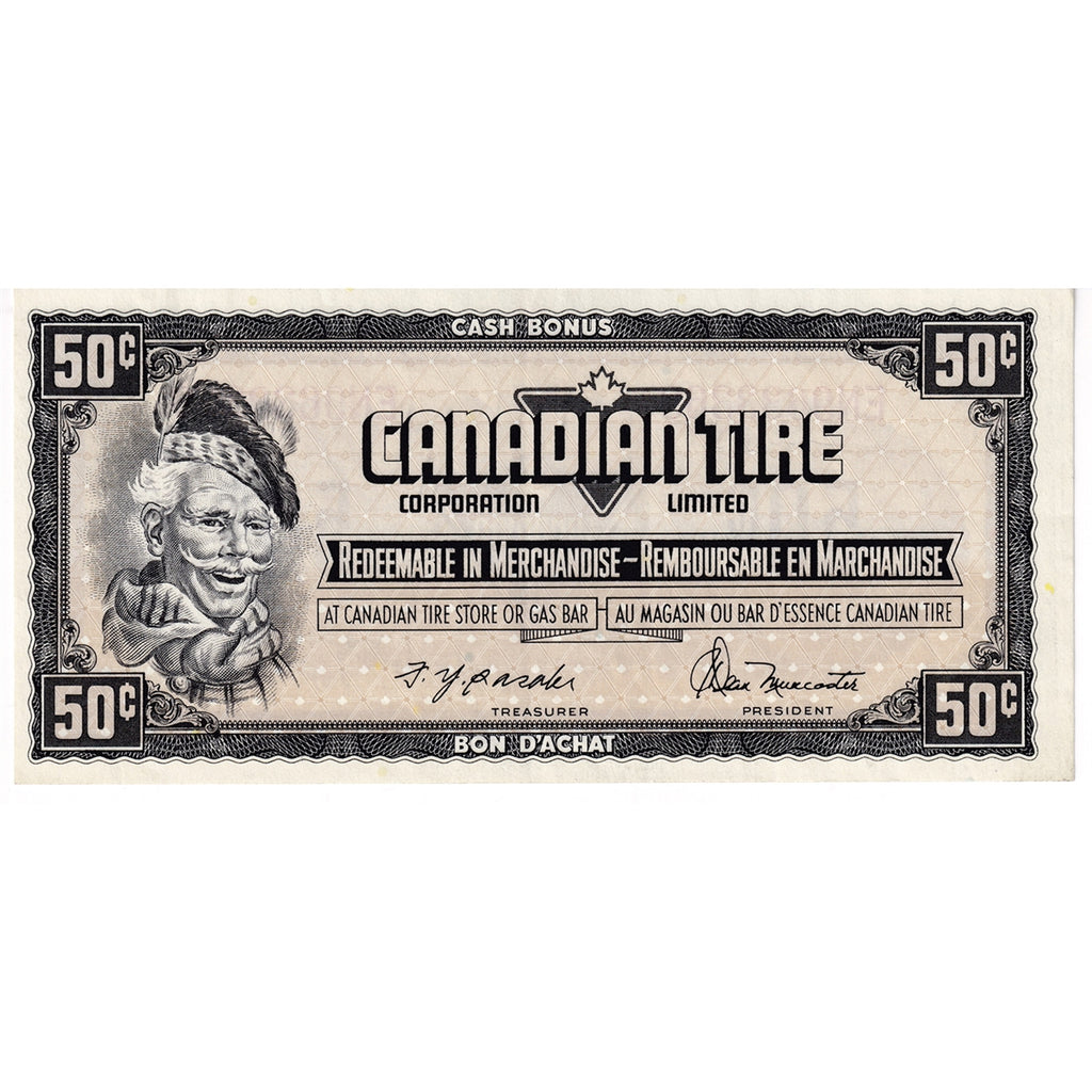 S4-E-EN 1974 Canadian Tire Coupon 50 Cents Extra Fine