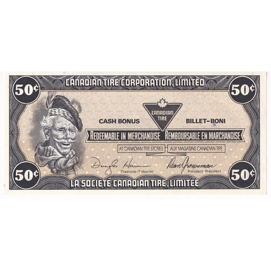 S8-E-DZ2 Black C 1985 Canadian Tire Coupon 50 Cents Uncirculated