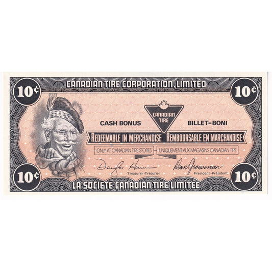 S9-C-BW 1987 Canadian Tire Coupon 10 Cents Uncirculated