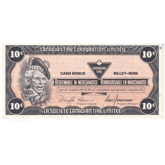 S9-C-BX2 Stretched # 1987 Canadian Tire Coupon 10 Cents EF-AU