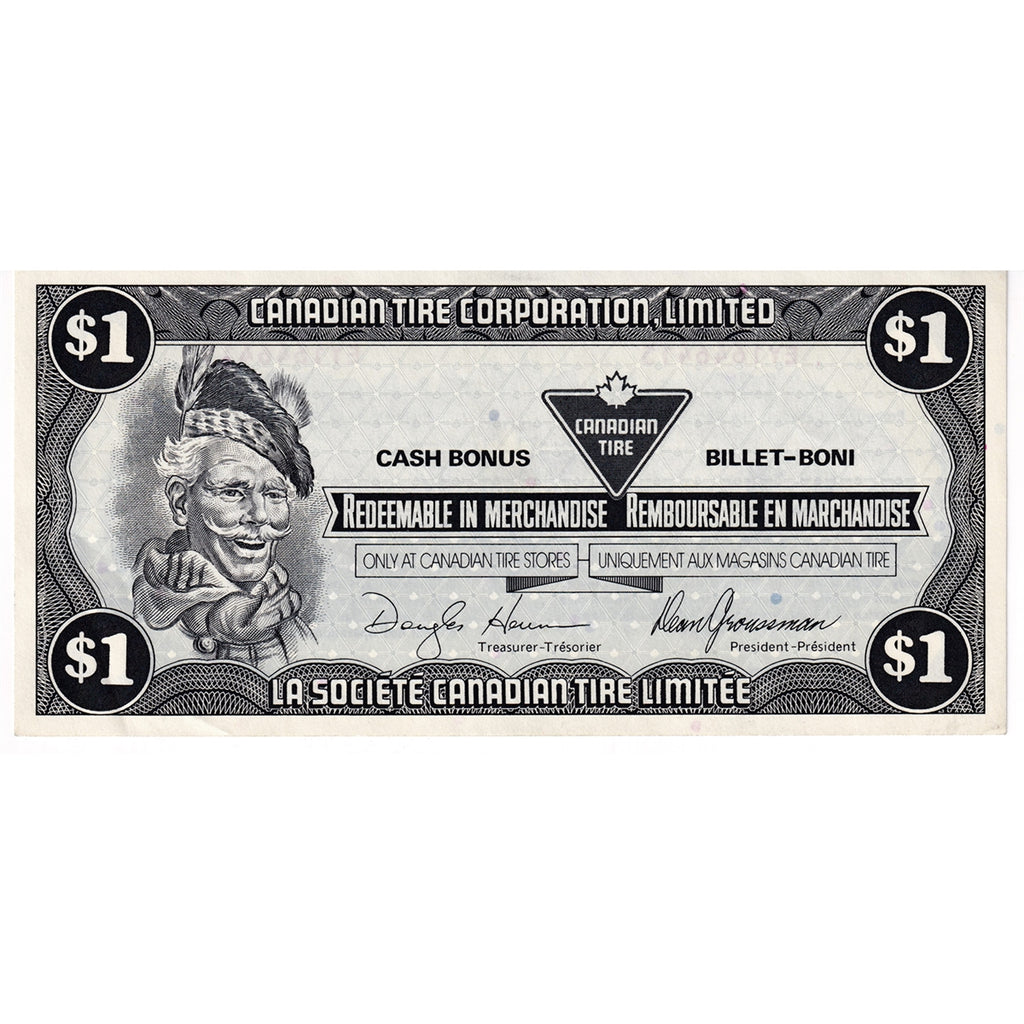 S9-F-EY 1987 Canadian Tire Coupon $1.00 AU-UNC