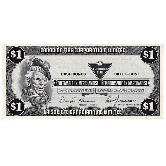 S9-F-EY 1987 Canadian Tire Coupon $1.00 Almost Uncirculated