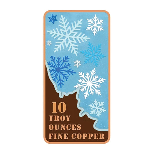 Snowflakes 10oz. .999 Fine Copper Bar
