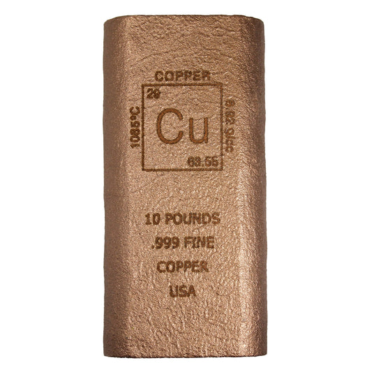 Elemental Bar 10 Pound .999 Fine Copper
