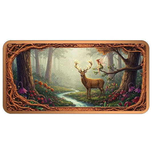 Enchanted Moonriver Grove Coloured 10oz .999 Copper Art Bar